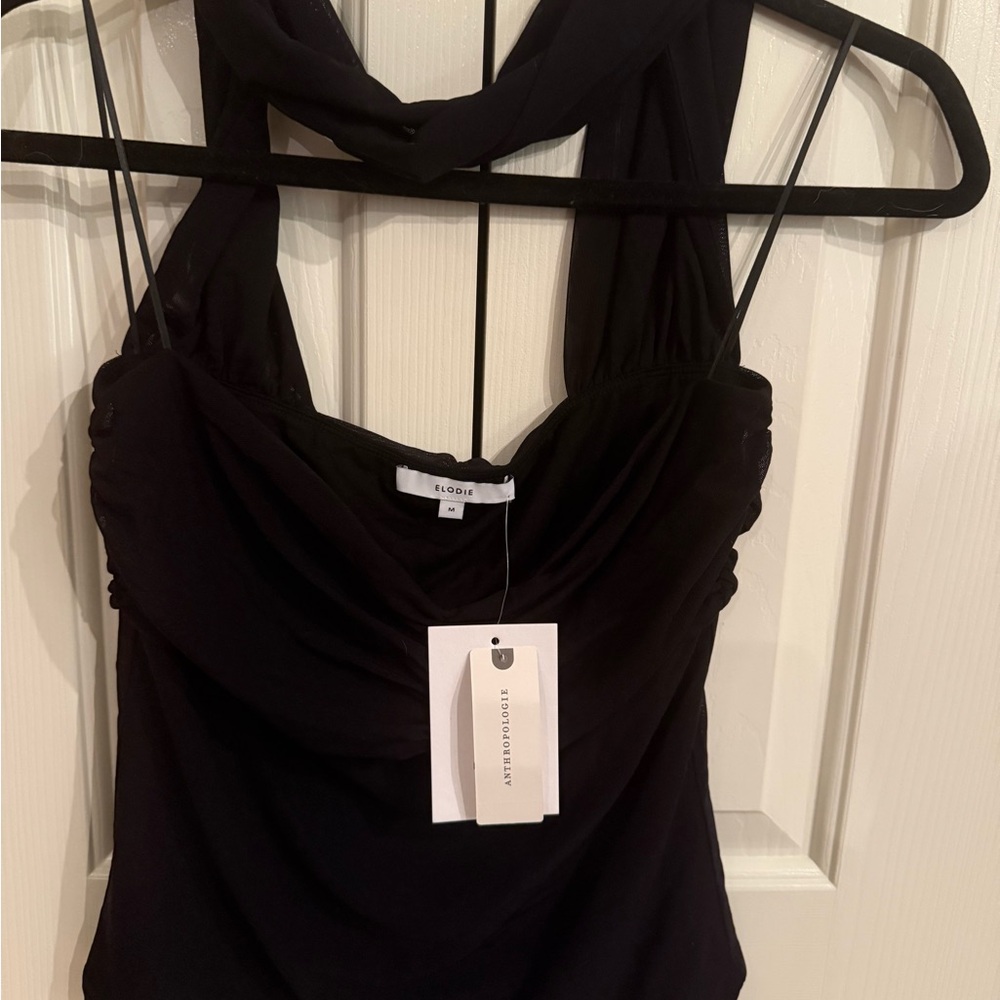 Anthropologie elegant black Top